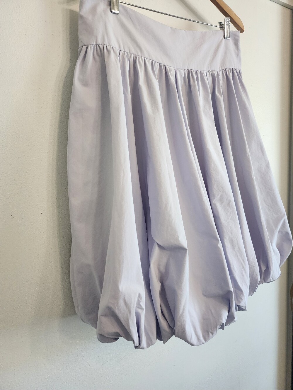 NWT Bubble Hem Midi Skirt Lavender High Waist Voluminous Puff Aleeza Paris XL - Picture 4 of 13